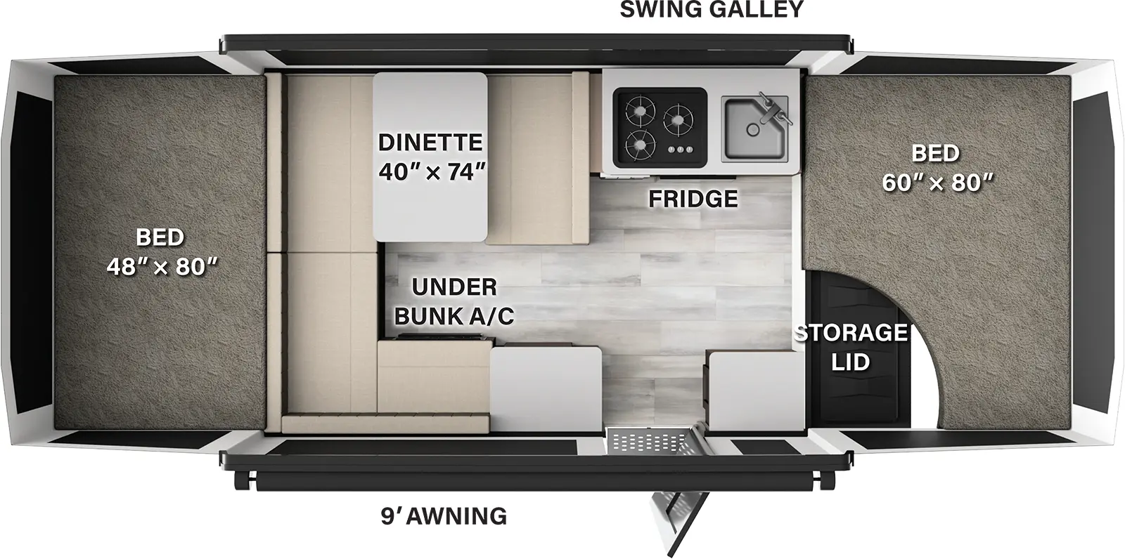 Flagstaff Tent 191MT Floorplan